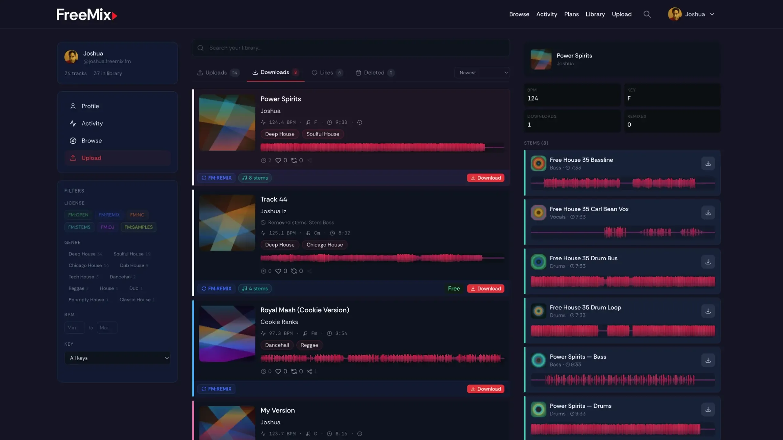 FreeMix library page